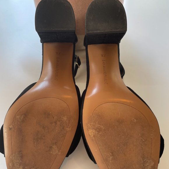 Banana Republic Black Suede Heels - Picture 2 of 4